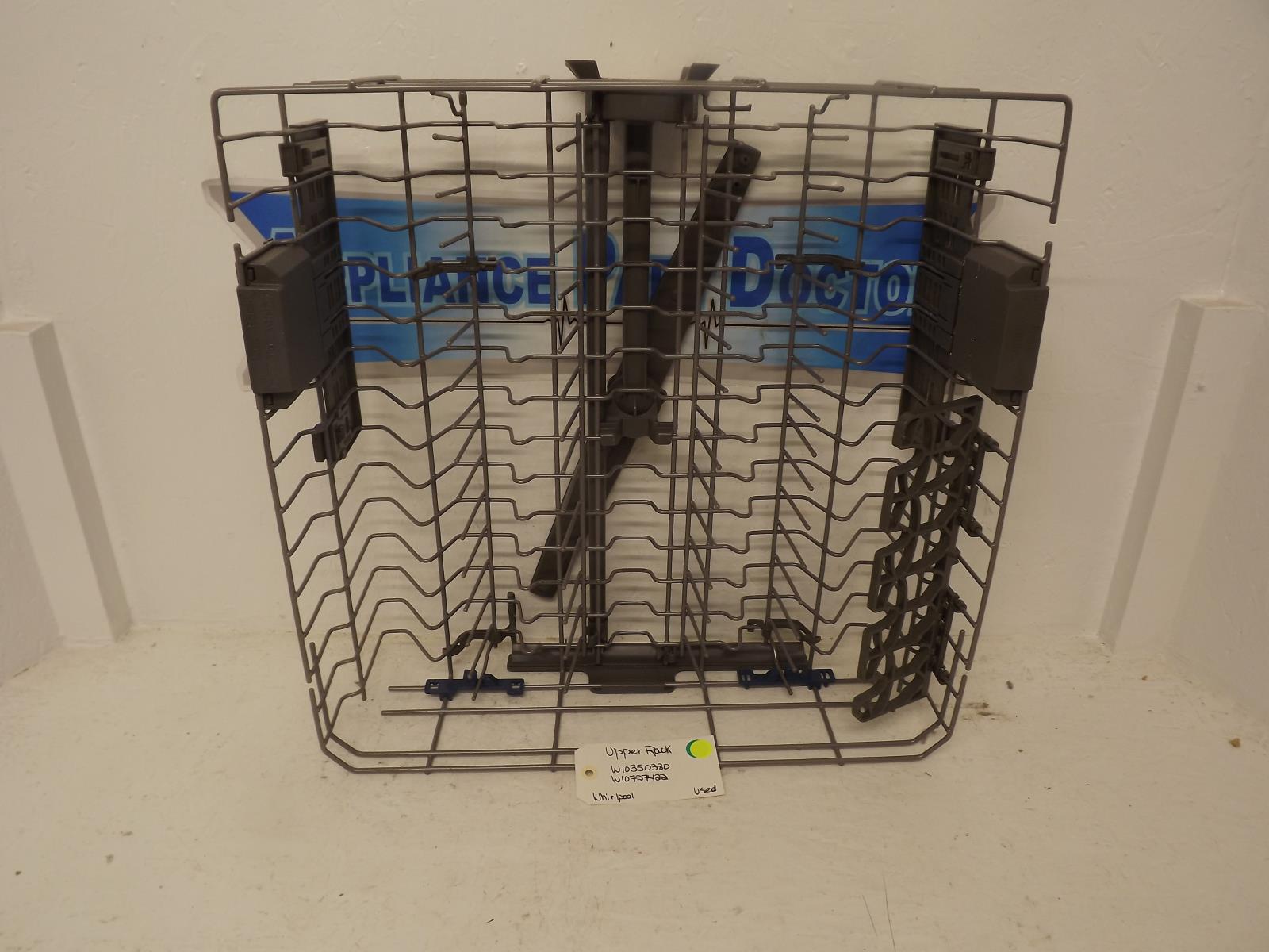 Whirlpool Dishwasher W10350380 W10727422 Upper Rack Used Whirlpool Dishwasher W10350380 W10727422 Upper Rack Used
